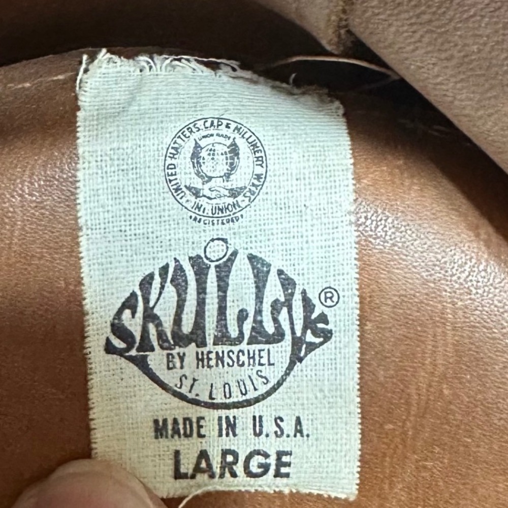 VTG Skully's by Henschel St. Louis Brown Suede Leather Cowboy Hat Large USA - Picture 5 of 11